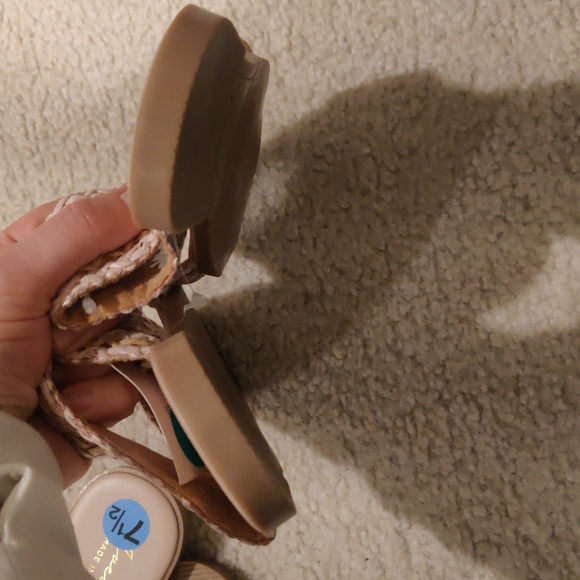 New Avellini Made in Italy Braided Band Sandals Women  Tan/blush pink - Picture 10 of 11